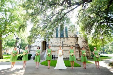 Green bridesmaid dresses