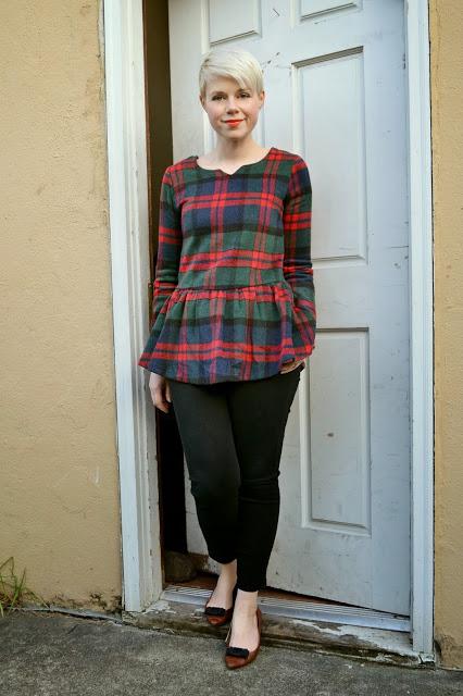 Look of the Day: Plaid Peplum