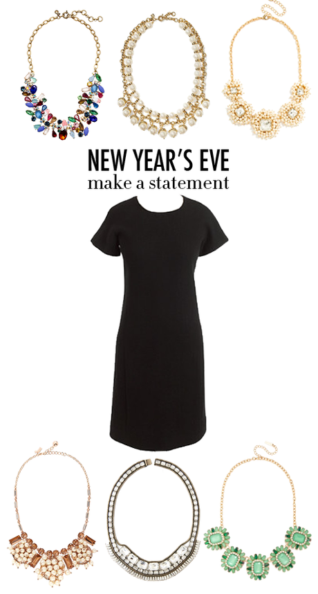 New Years Eve Little Black Dress and Statement Necklaces by @Collegeprepster
