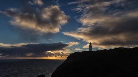 cape schanck lighthouse at sunset in winter