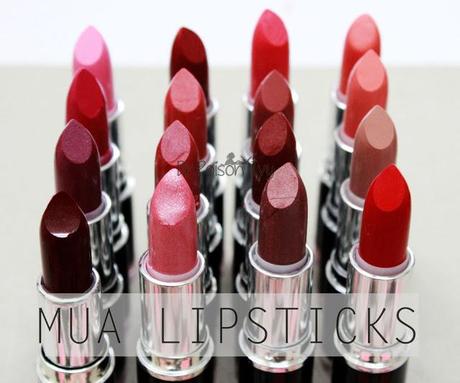 MUA Lipstick Swatches (Whole Collection)