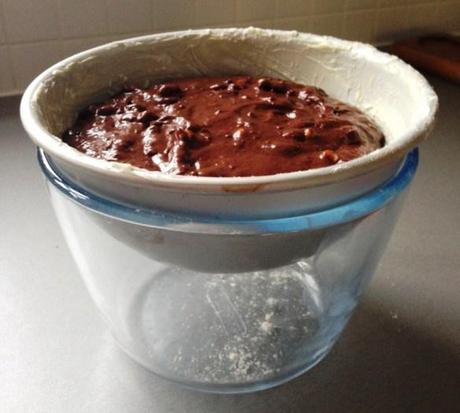 chocolate christmas pudding cake recipe lakeland medium hemisphere mould balanced in pyrex dish