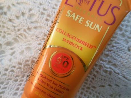 Lotus Herbals Collagen Shield Sunblock SPF 90 PA++ : Review, Swatch & FOTD