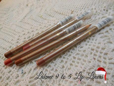 NEW! Lakme 9 to 5 Lip Liners : Swatches