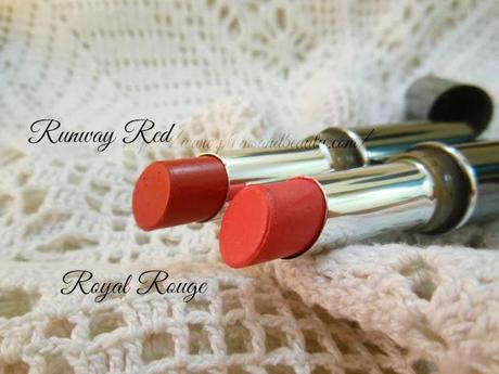 Lakme Absolute Creme Lipstick Runway Red and Royal Rouge : Review and Swatch