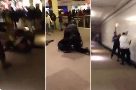 Black mob in Brooklyn mall