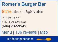 Romer's Burger Bar on Urbanspoon