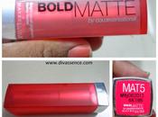 Maybelline Bold Matte MAT5: Review/Swatch/LOTD