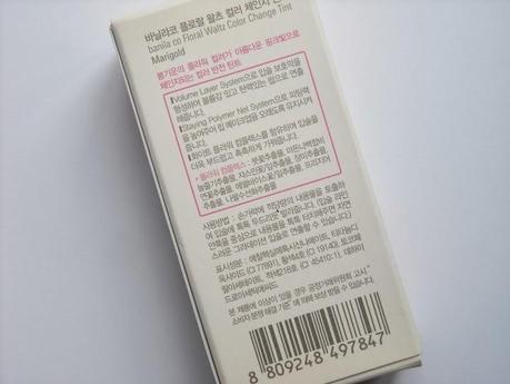 Banila Co Floral Waltz Color Change Tint Marigold Review