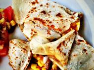 Pinto Bean & Corn Quesadillas