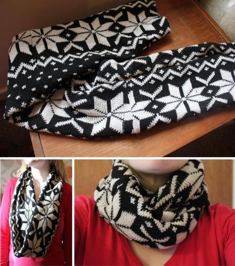 finished festive christmas sewing project DIY snood scarf