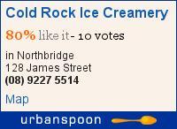Cold Rock Ice Creamery on Urbanspoon