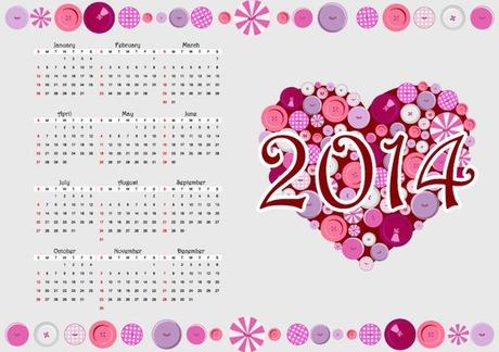 heart calendar 2014