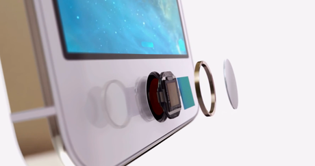 Finger print scanner in iPhone 5S home button