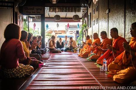 Monk Blessing Ceremony in Thailand