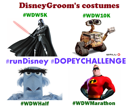 Preparing to #runDisney in costume #DopeyChallenge #WDW10K #WDWMarathon #WDWHalf #WDW5K