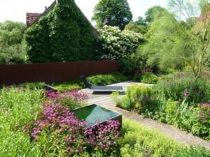 square corten steel water feature