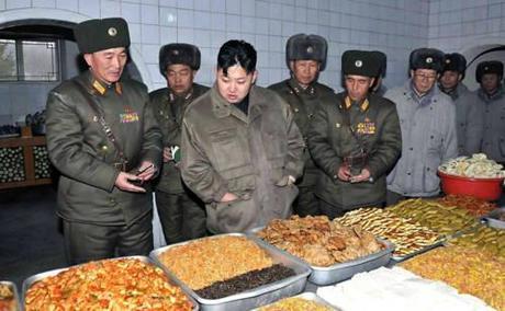 kim jong un looking at food