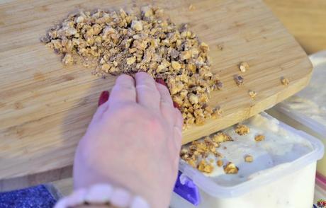 Adding chopped Snickers marthafied