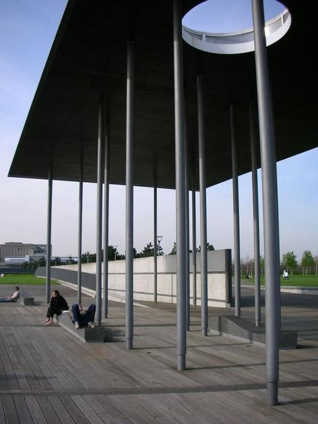 Thames Barrier Park, London - the Pavilion of Remembrance