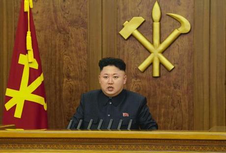 Kim Jong Un delivers the 2014 New Year's Address (Photo: Rodong Sinmun).