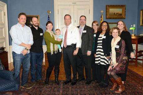 Designer Daddy’s Greatest Hits of 2013 Gov. O'Malley with MD parent bloggers. I look like I just won a bodyguard reality show competition.