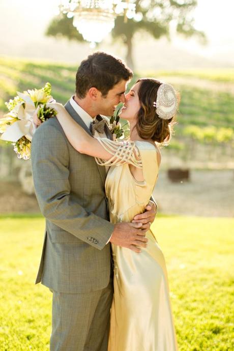 Spring bride wearing yellow