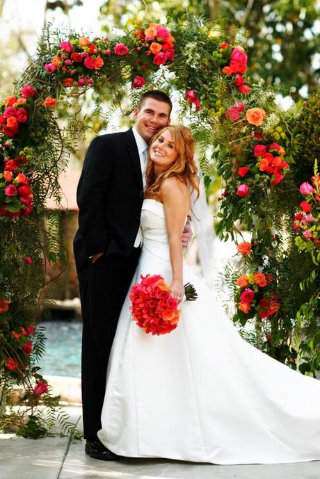 Spring wedding arch