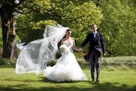 Couple in springtime weather