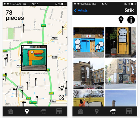 Screen Shot 2014 01 02 at 19.52.27 Street Art London relaunch their iPhone app with a brand new version