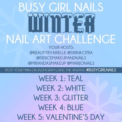 Busy Girl Nails Winter Nail Art Challenge