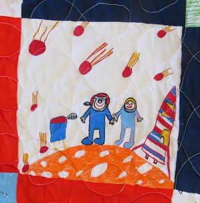 MY FRIEND FROM OUTER SPACE: Book Quilt Square