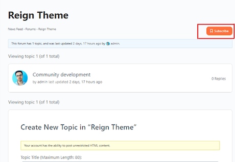 Reign Theme For BBpress: Best WordPress Forum Theme Default functionality of the forum- Reign Theme For BBpress