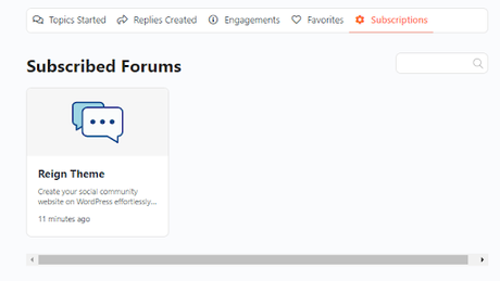 Reign Theme For BBpress: Best WordPress Forum Theme Subscribed Forum