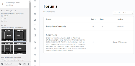 Reign Theme For BBpress: Best WordPress Forum Theme Default Layout