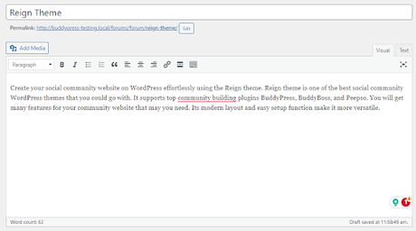 Reign Theme For BBpress: Best WordPress Forum Theme Create a forum on your social community website