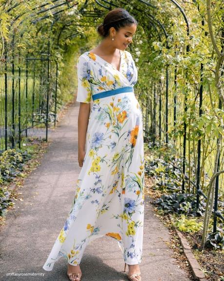 maternity wedding guest dress floral maxi dress tiffanyrosematernity