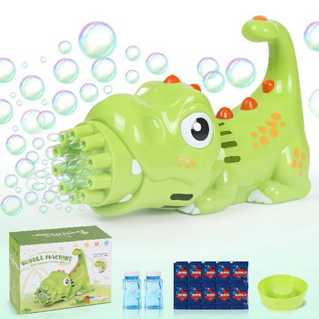 Dinosaur Bubble Gun with 2 Bubble Solutions