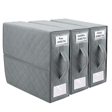 Bed Sheet Organizer Storage Bins