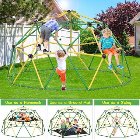 4-in-1 Jungle Gym/ Dome Climber with Hammock and Swing