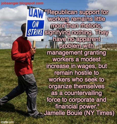 GOP Doesn't Support Unions/Workers (Only More For Rich)