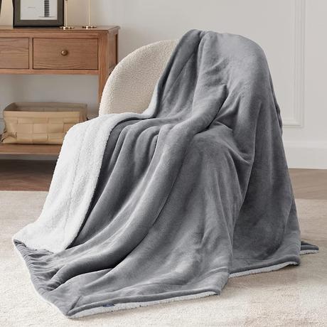 Sherpa Fleece Throw Blanket