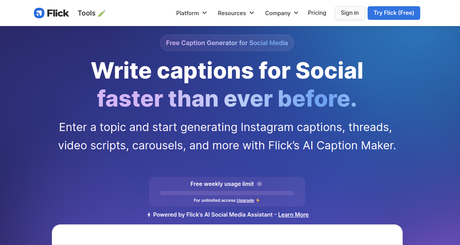 write captions for free