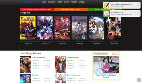 Mangastream homepage