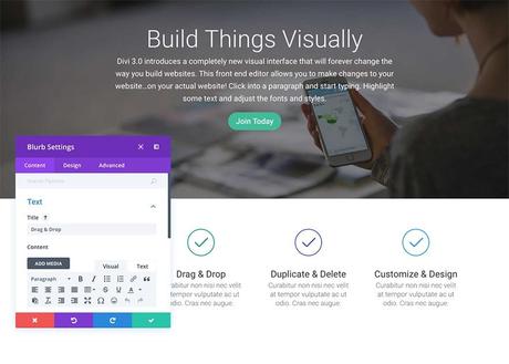 Divi Builder Frontend Interface