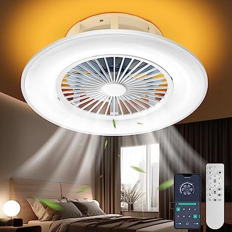 22 Inch Ceiling Fan with Dimmable Lights and Remote Control