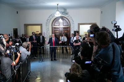 More erratic behavior from Trump: He essentially camps out at Manhattan courthouse for civil fraud trial before bolting for Florida and safety of Mar-a-Lago