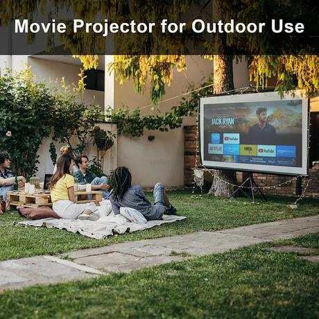 12000 Lux Native 1080P Projector with 100ft Projector Screen