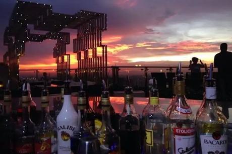 Late evening shot of Eclipse Sky Bar and beautiful evening sky in the background