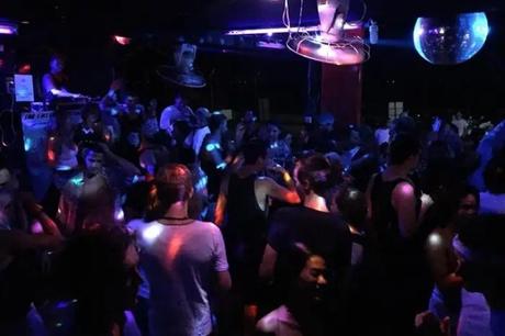 People dancing in the attractive JJ playground in Cambodia